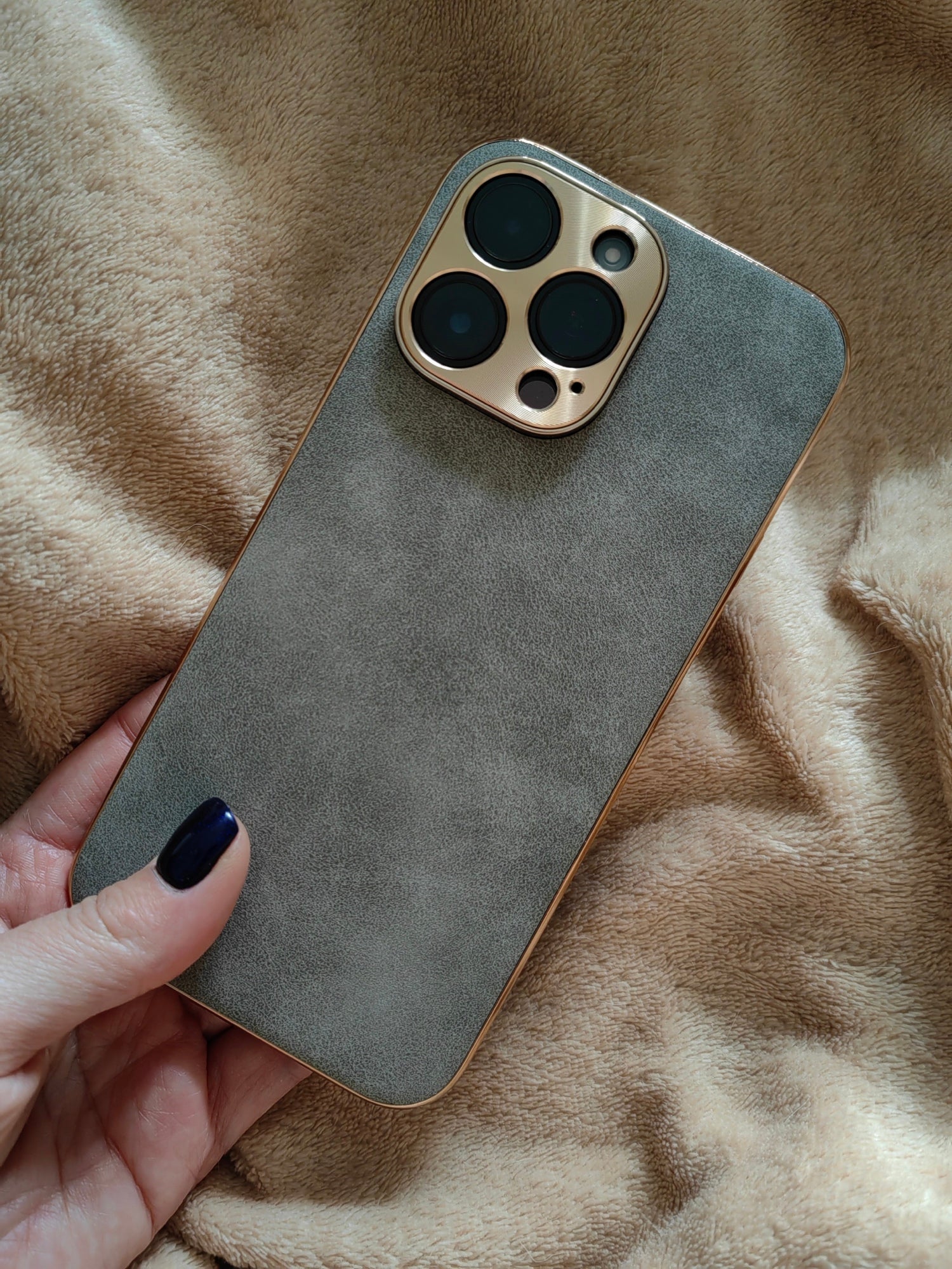 Suede Leather iPhone Case