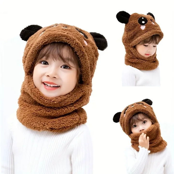 Kids Wool Cap and Neck Warmer