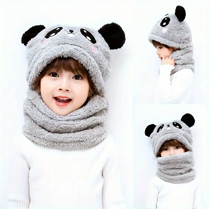 Kids Wool Cap and Neck Warmer