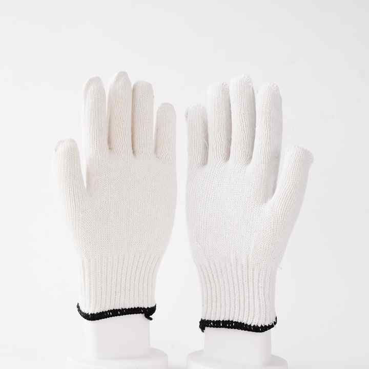 white cotton gloves