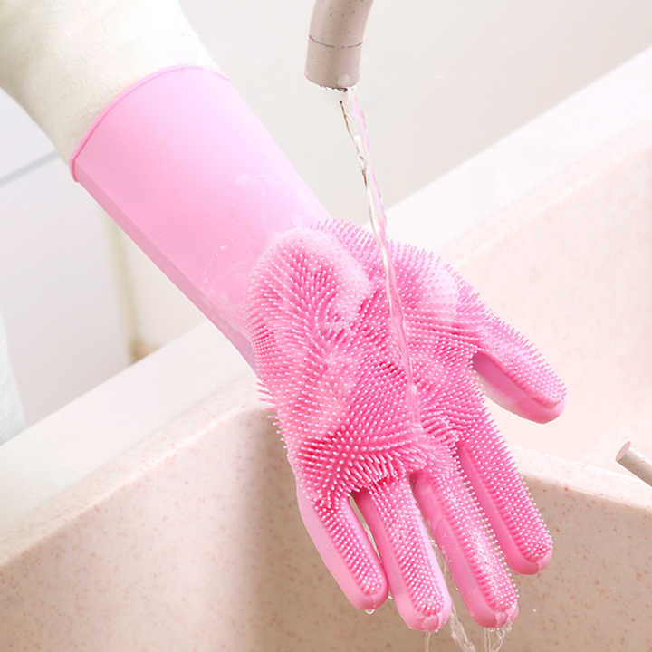 Silicone Washing Full Finger Gloves