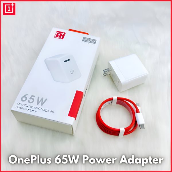 Oneplus 65W Warp Charge Power Adapter With Type-c To Type-c Fast Charging Cable